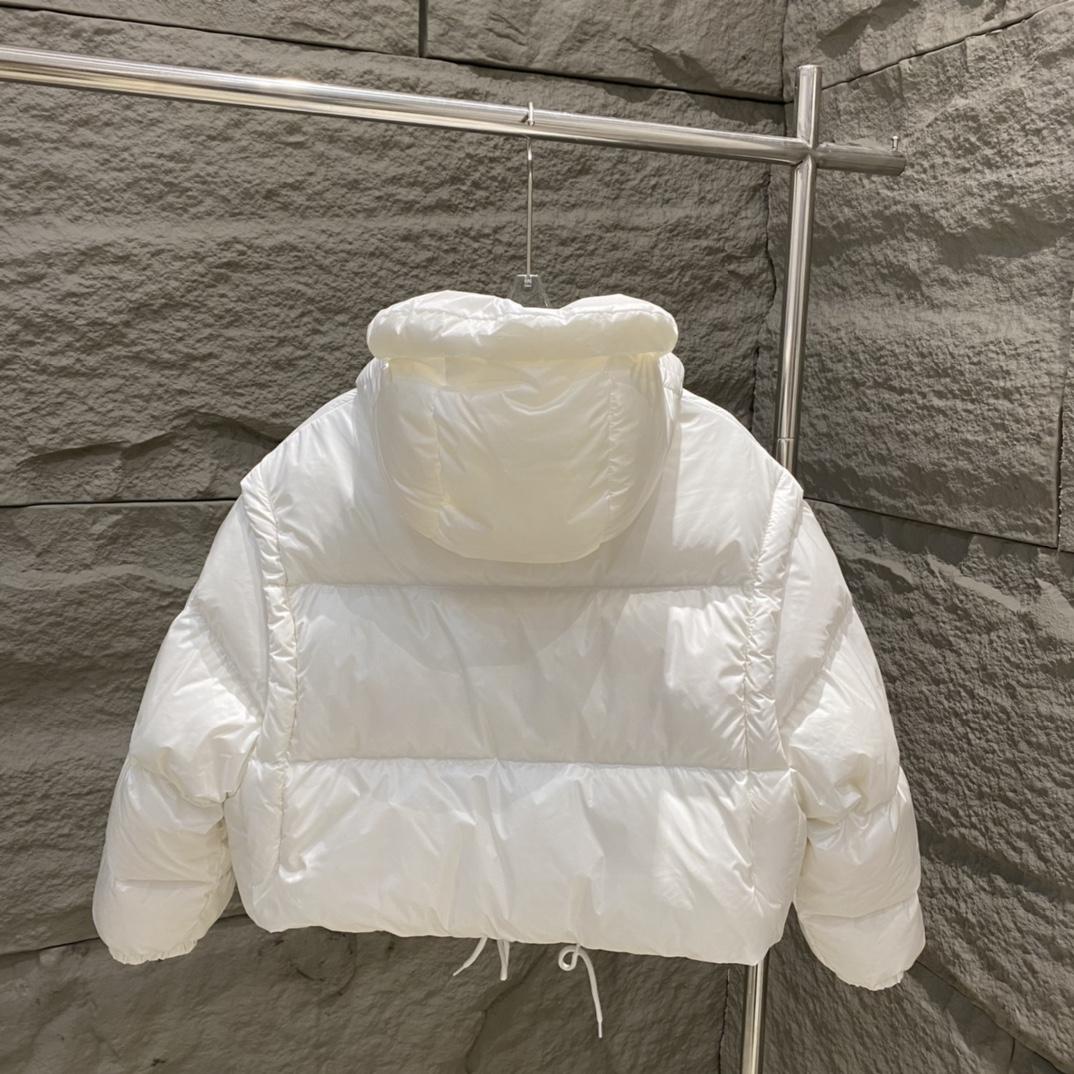 Prada Re-Nylon Convertible Cropped Down Jacket - 