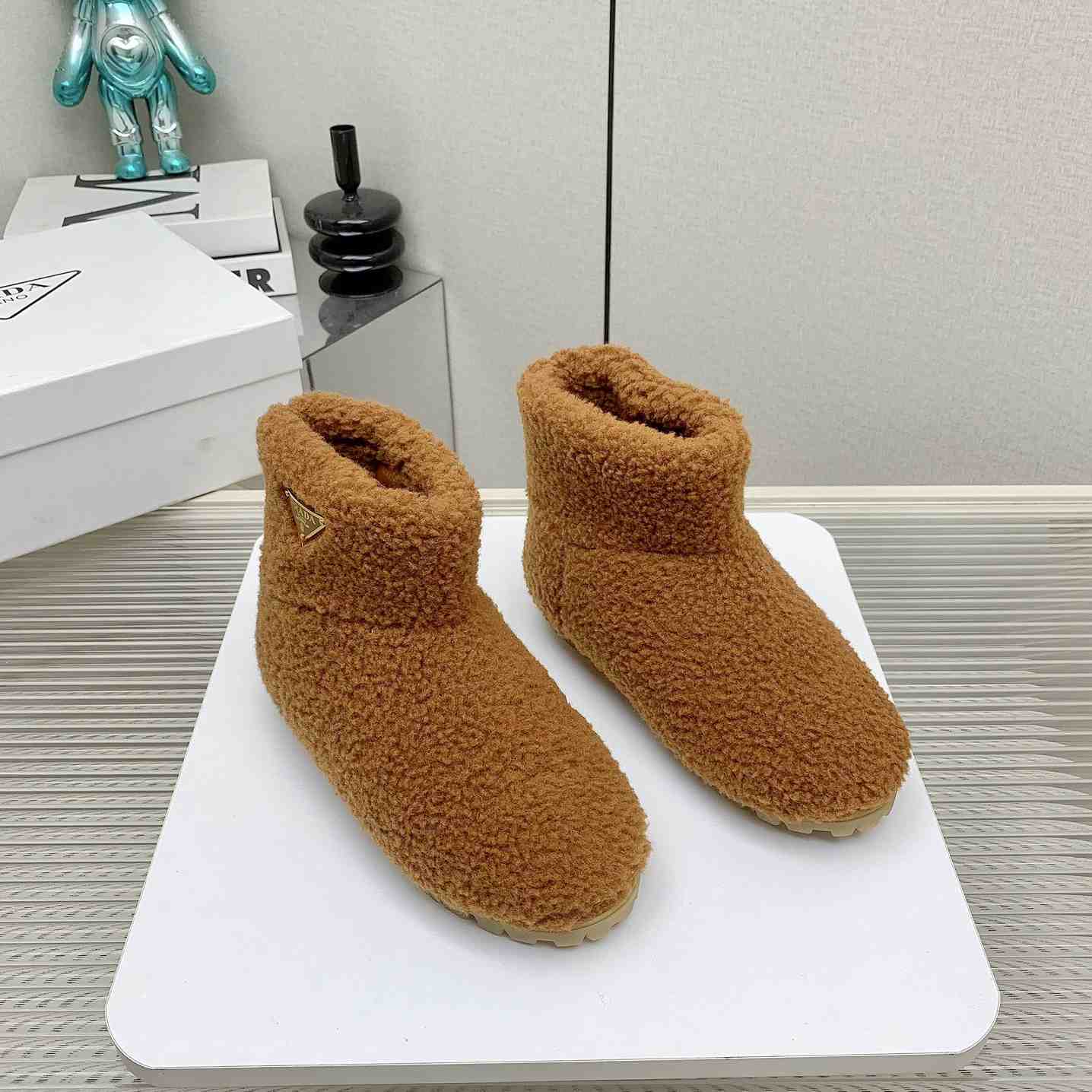 Prada Shearling Booties - DesignerGu