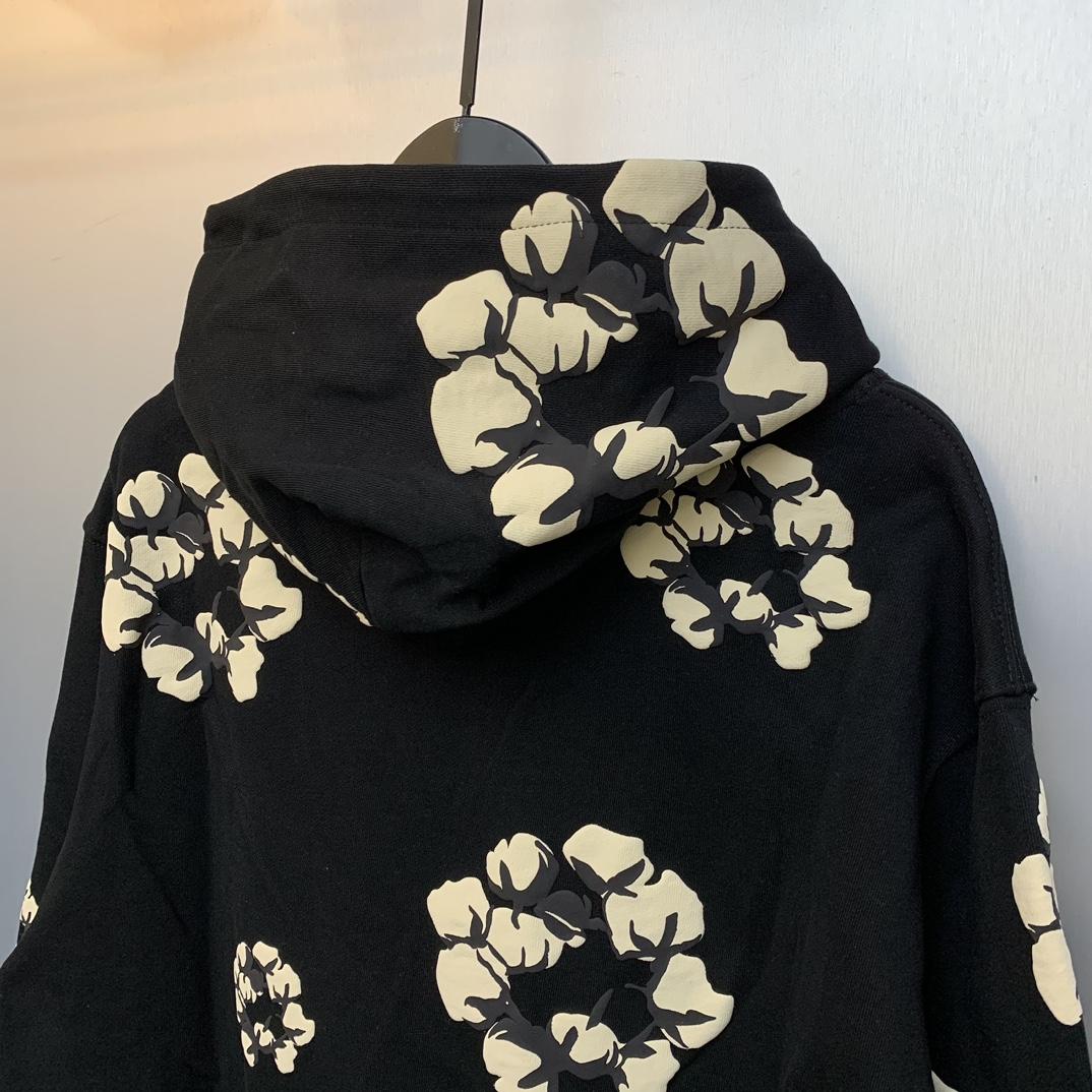 Denim Tears Cactus Tears Wreath Hoodie Black - 
