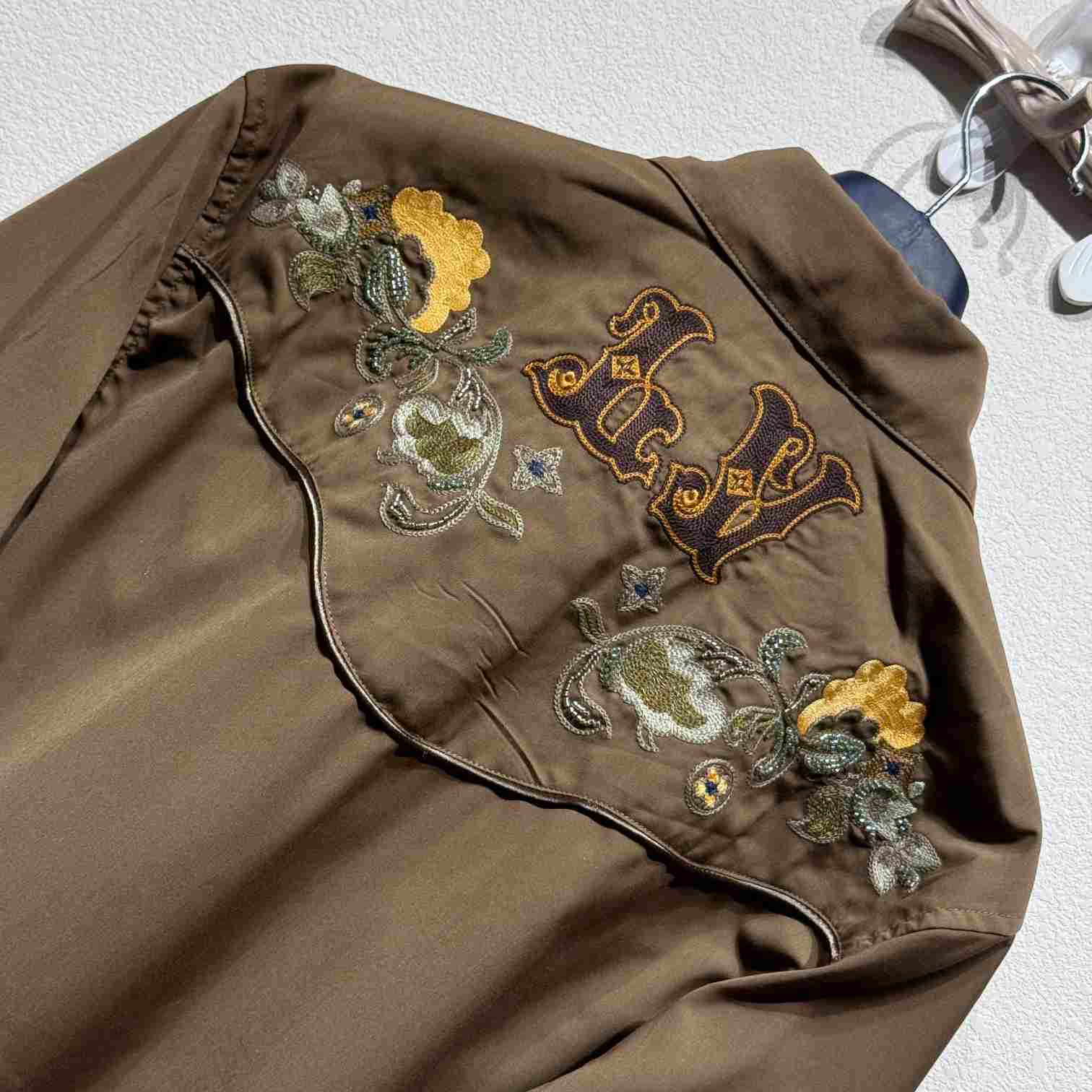 Louis Vuitton Embroidered Long-Sleeved Wool Shirt   - 