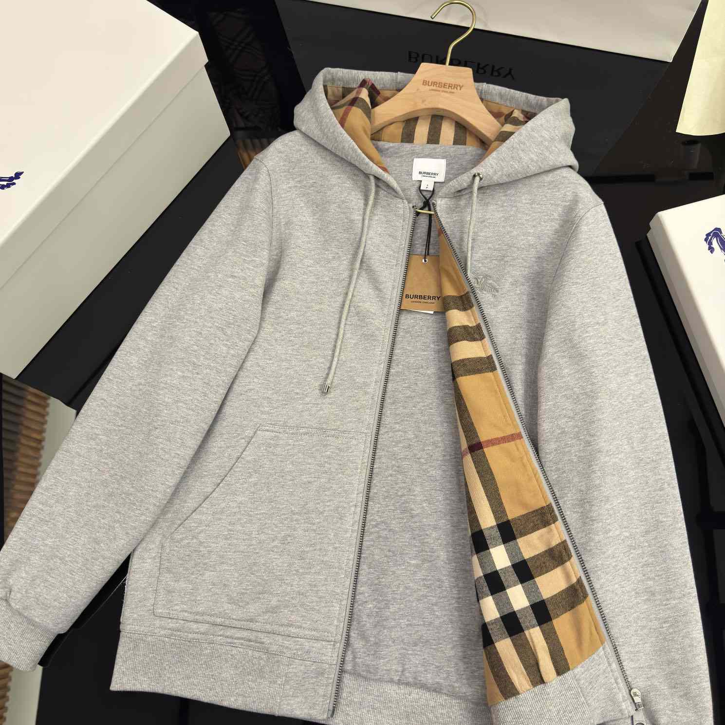Burberry Cotton Zip Hoodie - DesignerGu