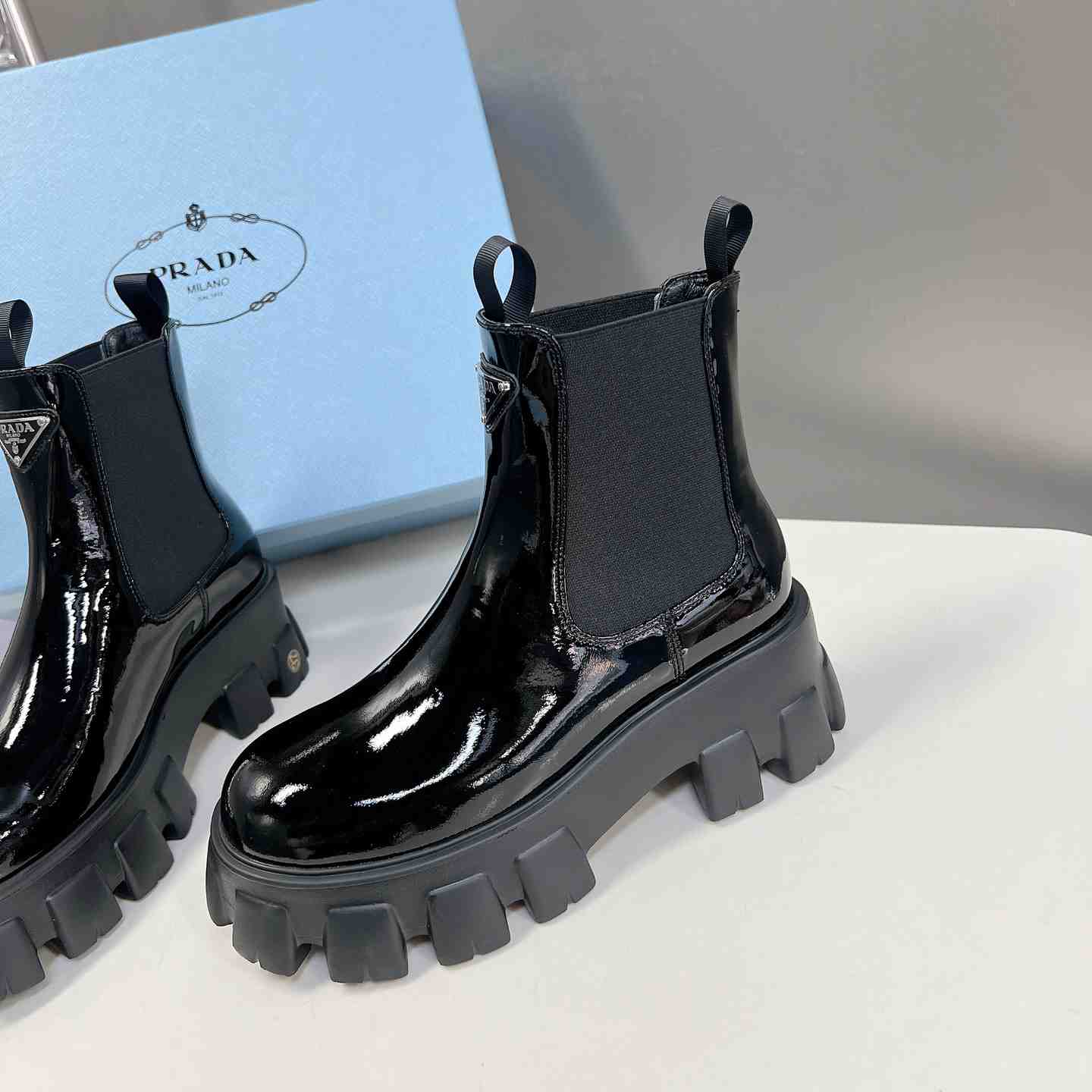 Prada Monolith Ankle Boots - DesignerGu