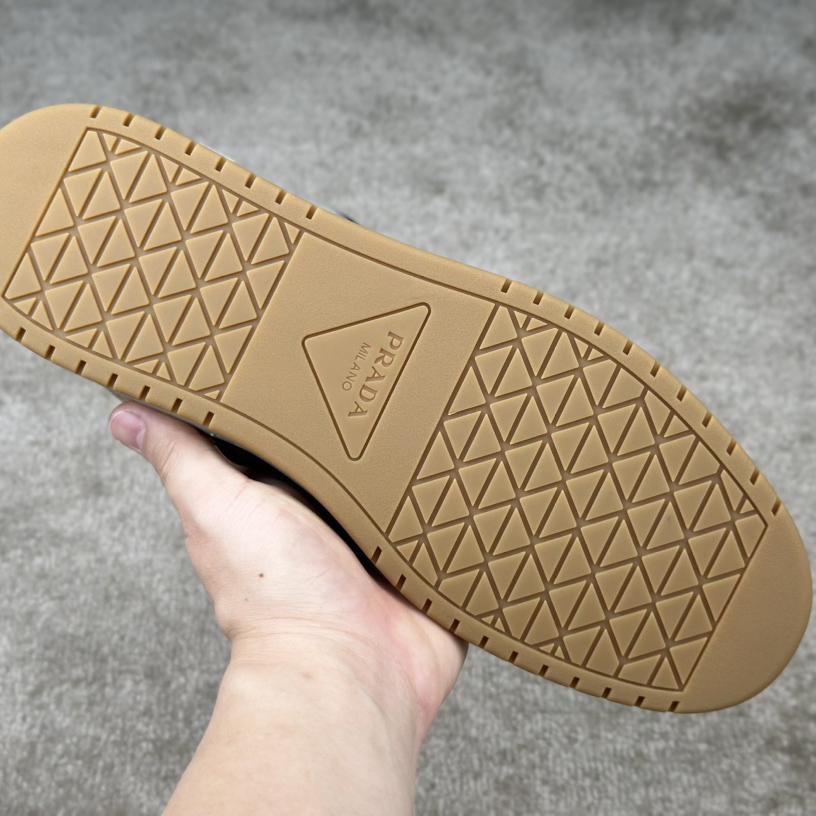 Prada Downtown Suede And Re-Nylon Sneakers - 