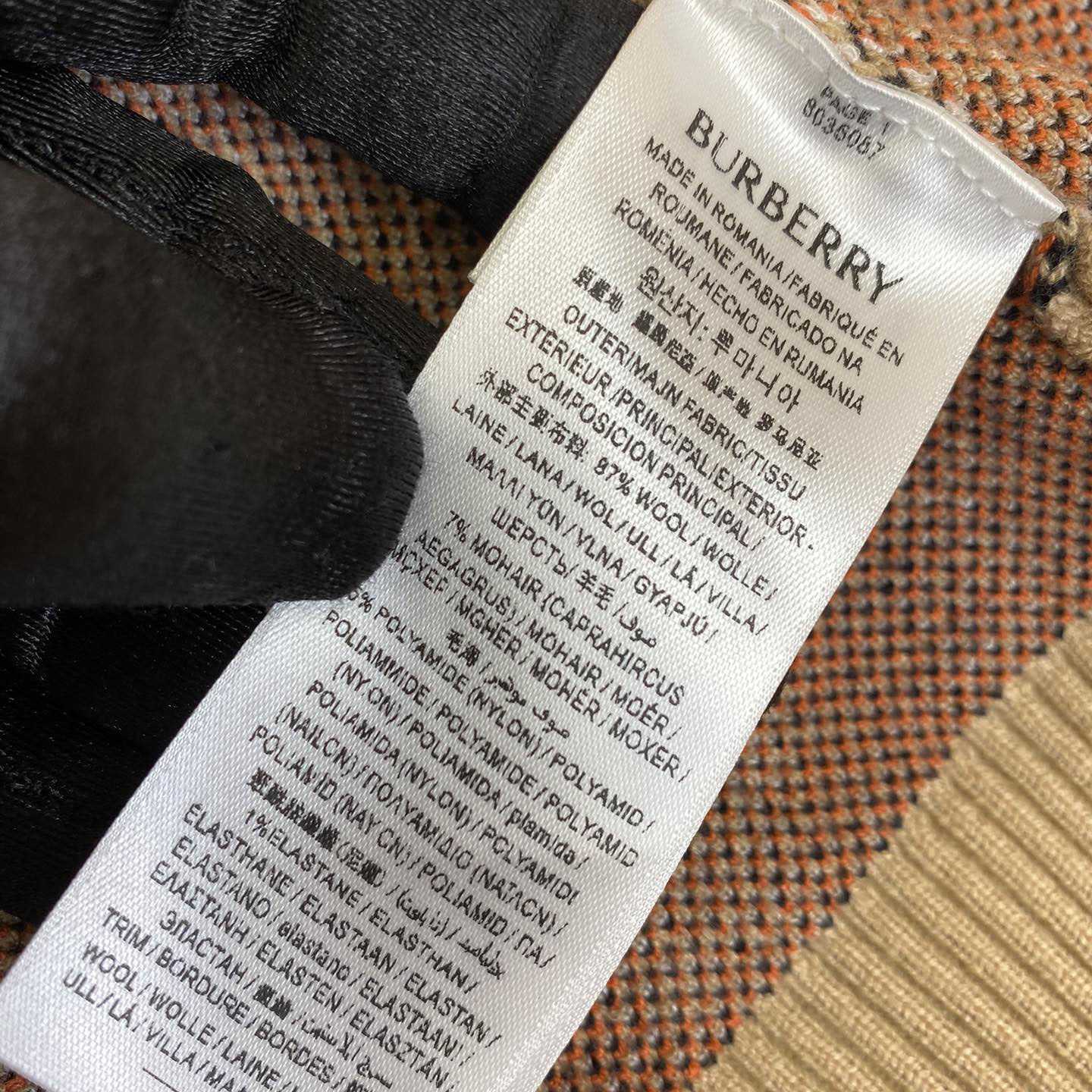 Burberry Check Wool Mohair Blend Jacket - 