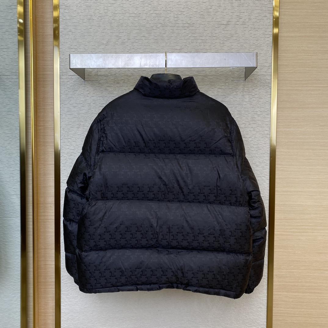Celine Down Jacket In Triomphe Nylon Jacquard  - DesignerGu