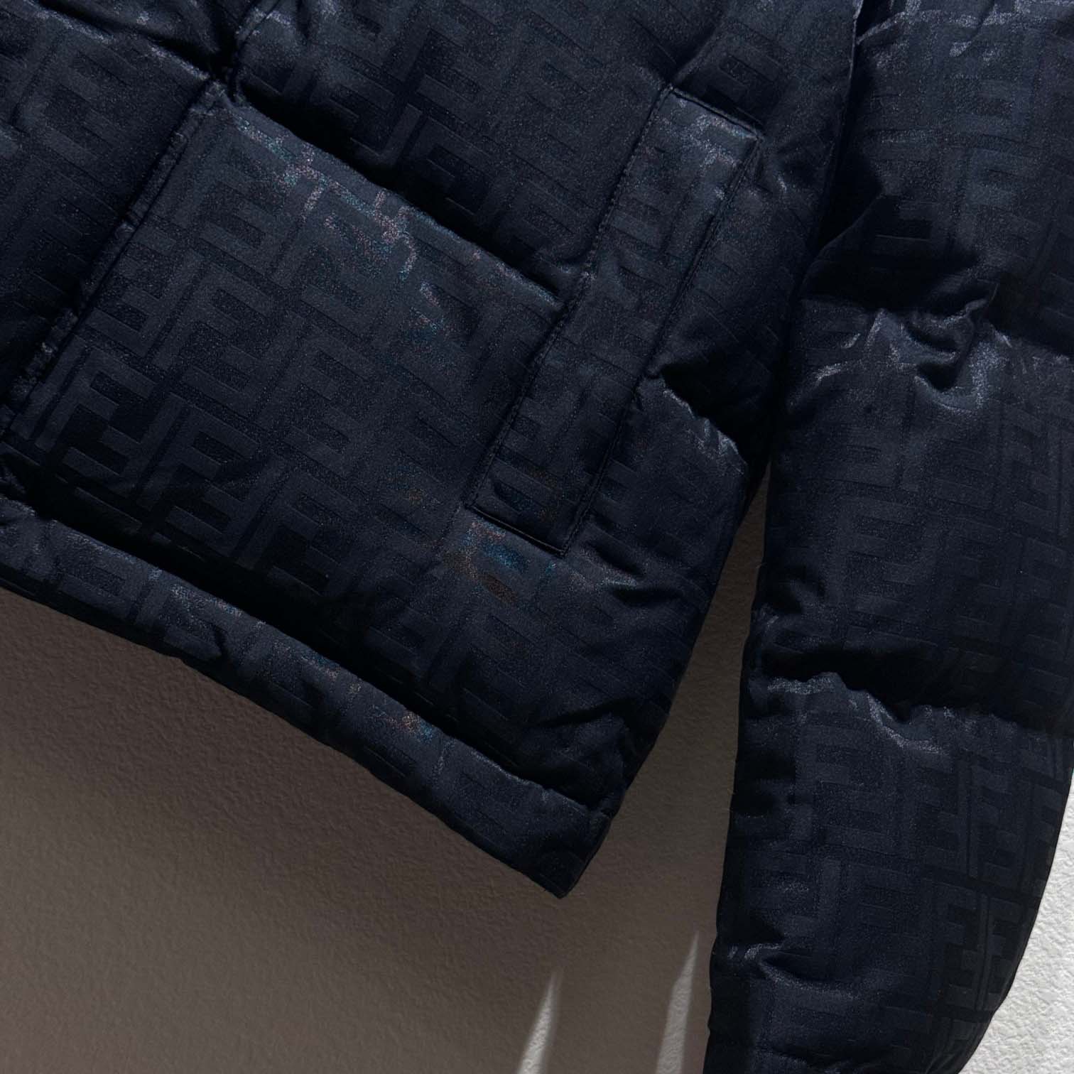 Fendi Black FF Nylon Down Jacket - 