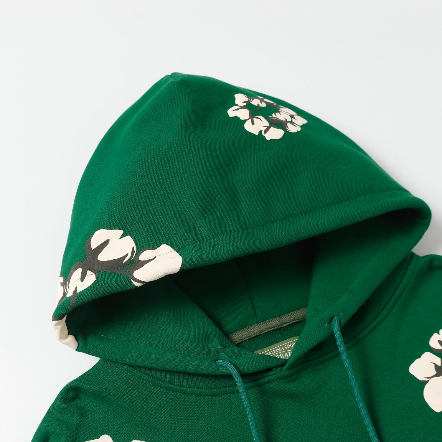 Denim Tears Cactus Tears Wreath Hoodie Green - 