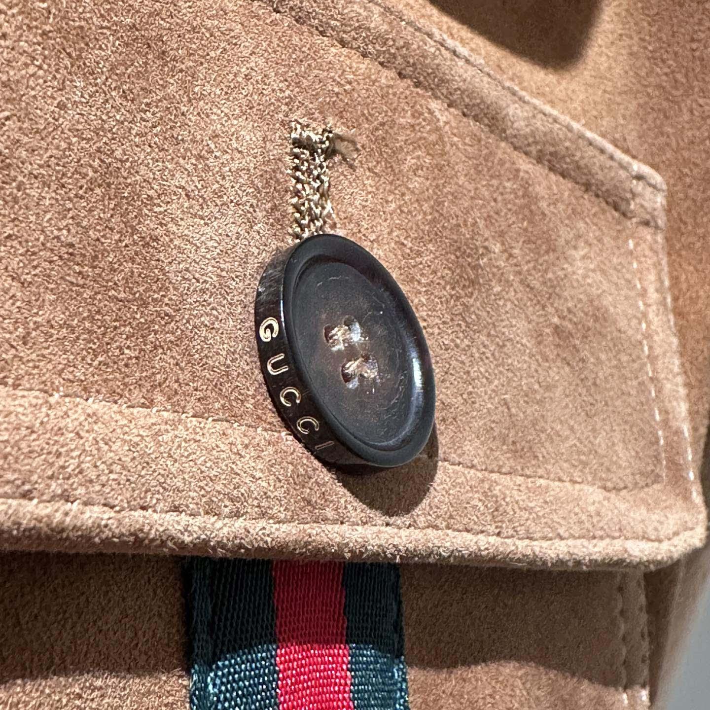 Gucci Suede Bomber Jacket With Web - 