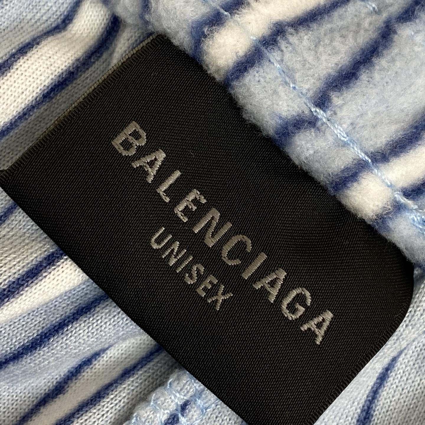 Balenciaga Wide-Leg Striped Fleece Drawstring Pyjama Trousers - 