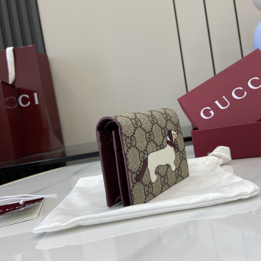 Gucci GG Mini Wallet With Dog Detail - 