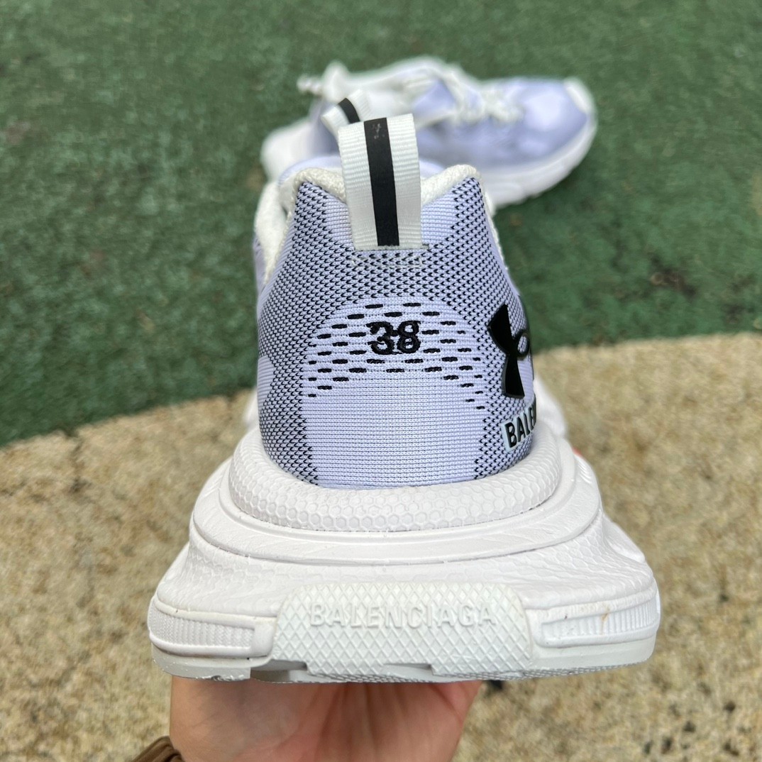 Balenciaga Under Armour® 3XL Knit Sneaker In White And Black Polyester - 