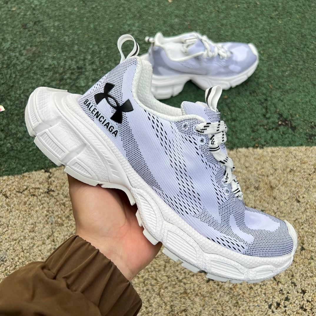 Balenciaga Under Armour® 3XL Knit Sneaker In White And Black Polyester - 