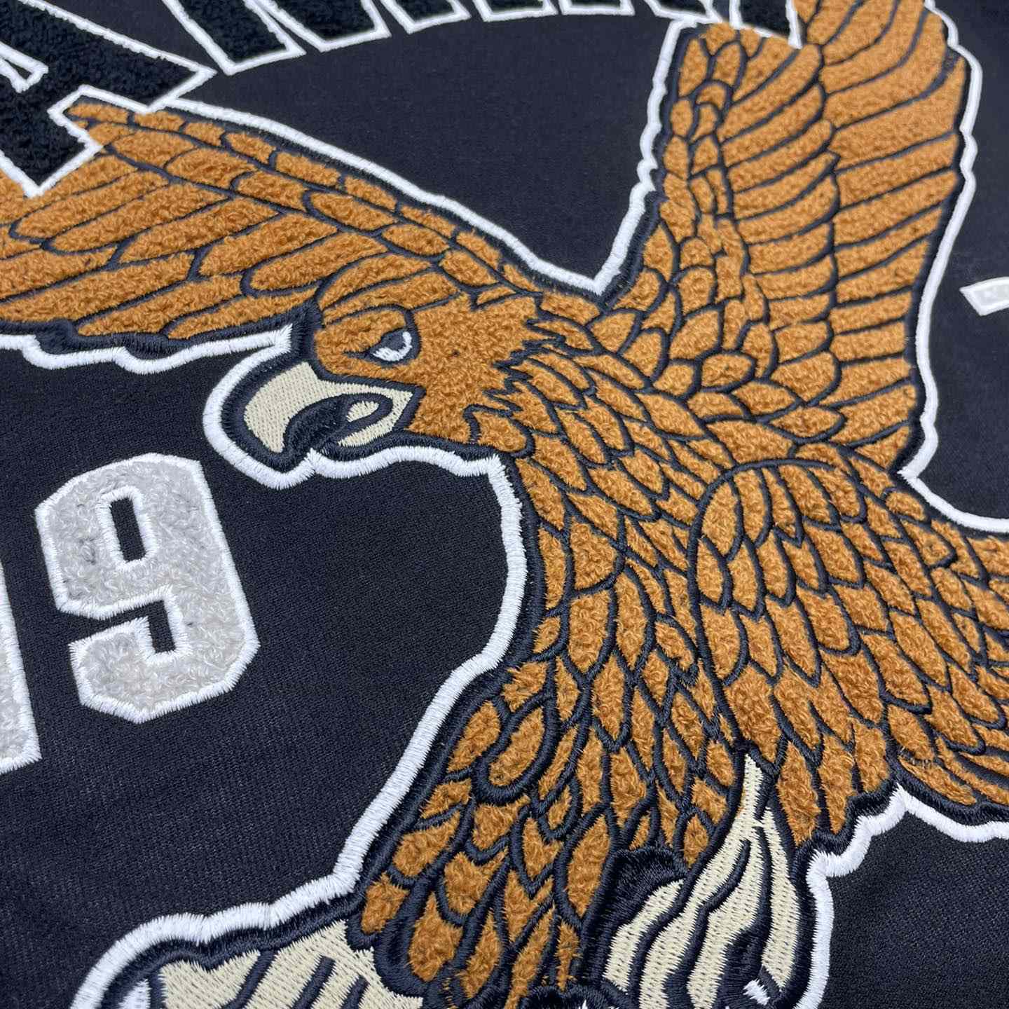 Amiri Embroidered Eagle Applique Varsity Jacket - 