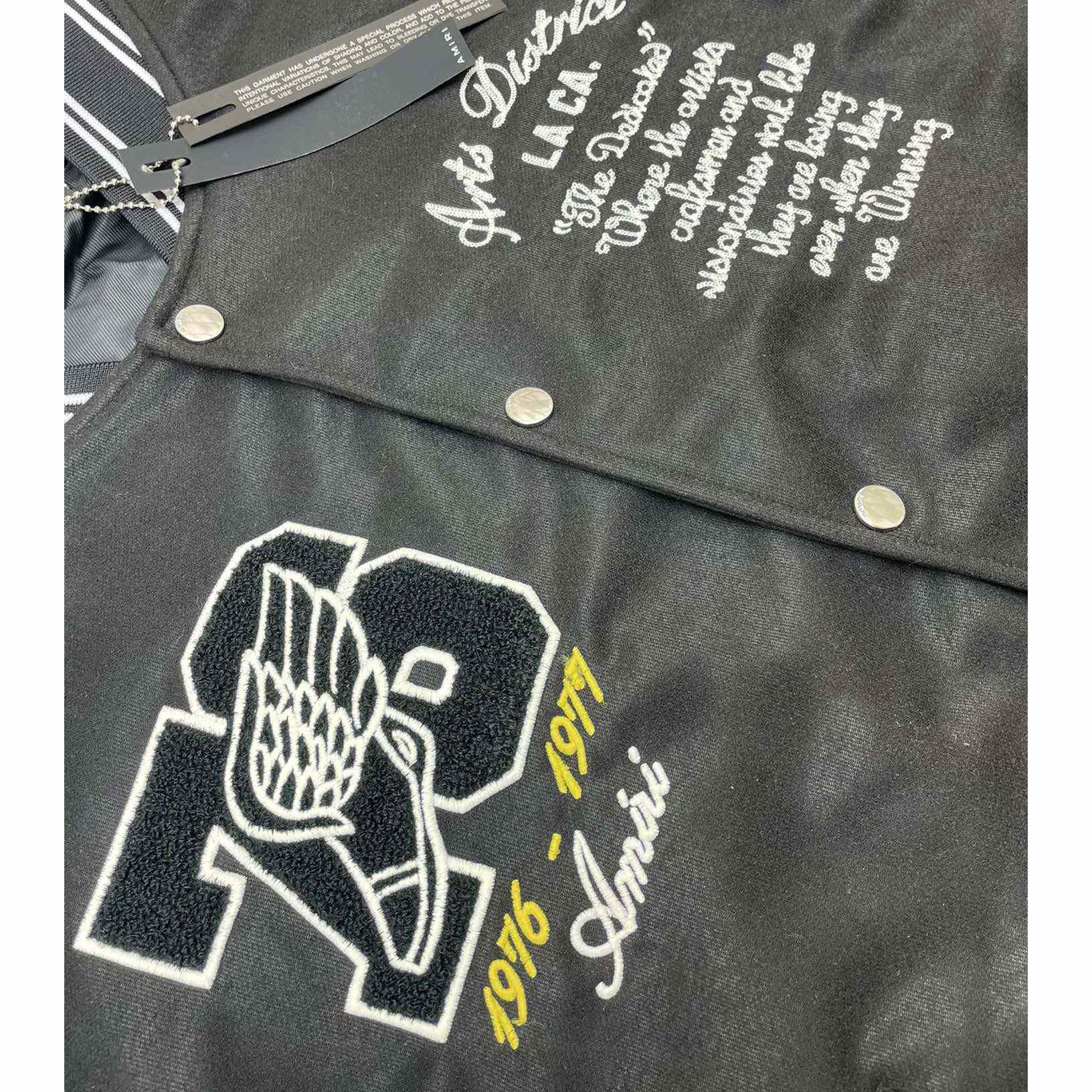 Amiri Embroidered Eagle Applique Varsity Jacket - 
