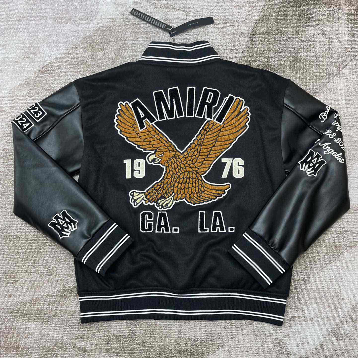 Amiri Embroidered Eagle Applique Varsity Jacket - 