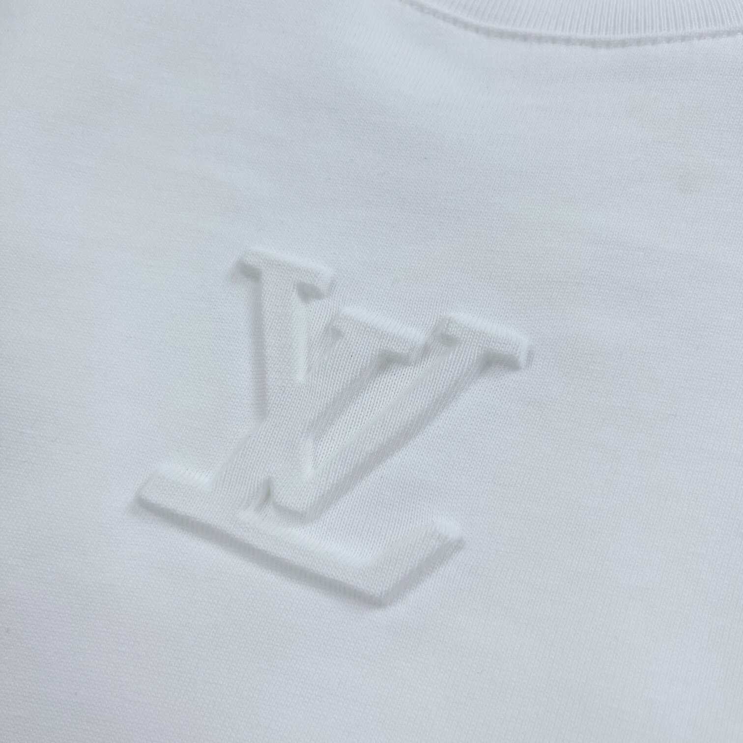 Louis Vuitton Logo Cotton T-Shirt    - DesignerGu