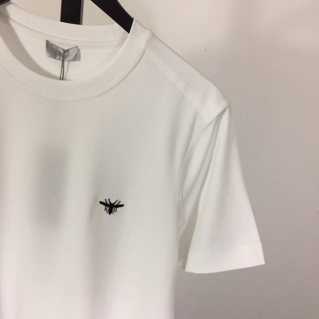 Dior Cotton T-Shirt With Bee Embroidery - 