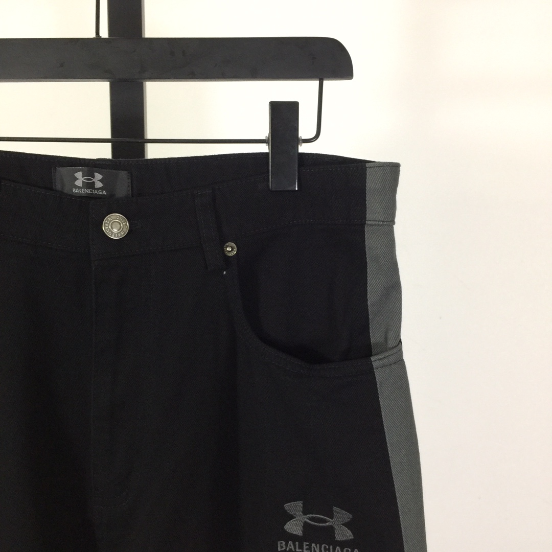 Balenciaga Under Armour® Tracksuit Denim Pants In Black  - 