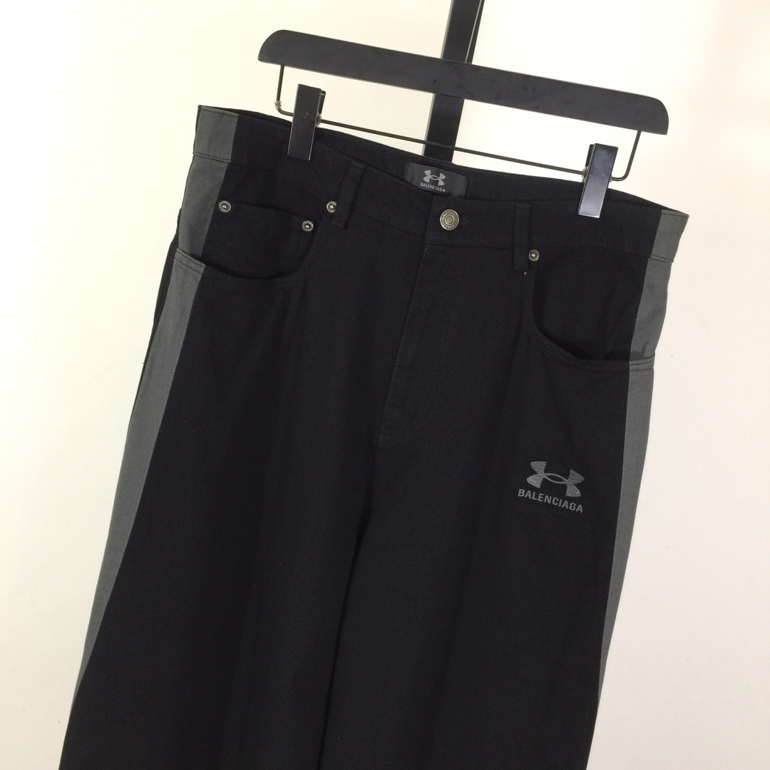 Balenciaga Under Armour® Tracksuit Denim Pants In Black  - 