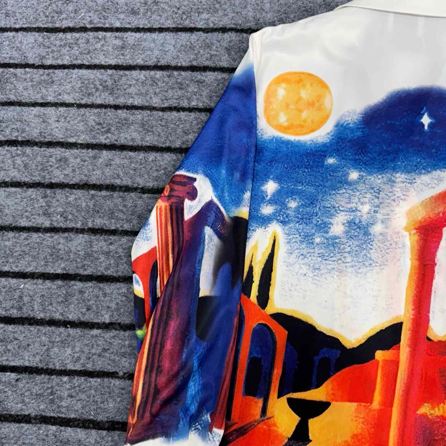 Casablanca Midnight Acropolis Silk Shirt - DesignerGu