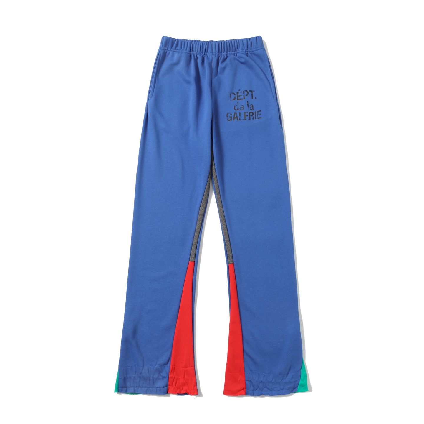 Gallery Dept. Flared Denim-Panelled Logo-Print Cotton-Jersey Sweatpants - DesignerGu
