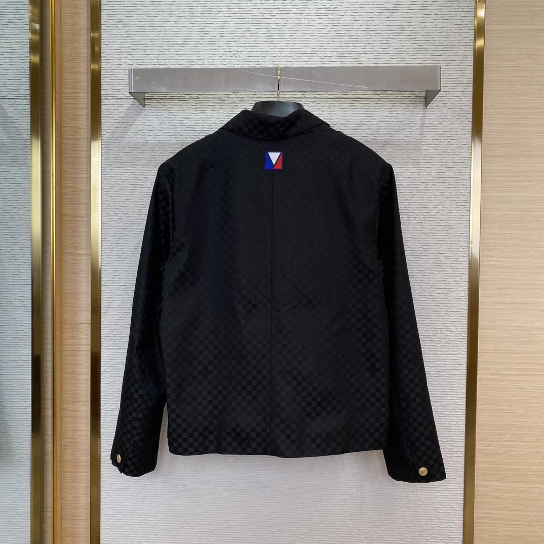 Louis Vuitton Damier Open Collar Wool Overshirt   1AFVNA - 