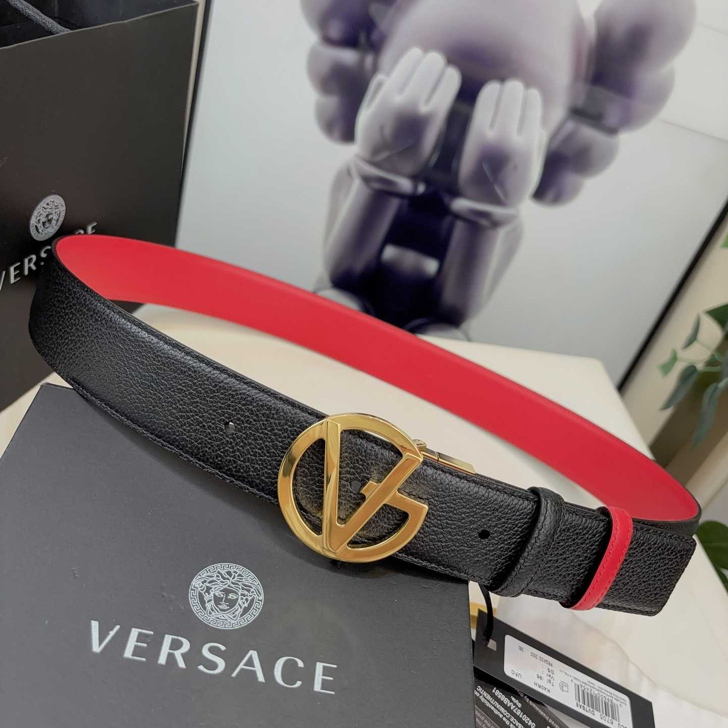 Versace Leather Belt   40mm - DesignerGu