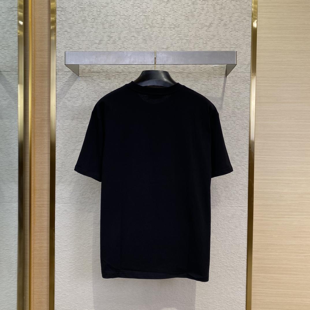 Versace Crystal Starfish Blason T-Shirt Black  - 