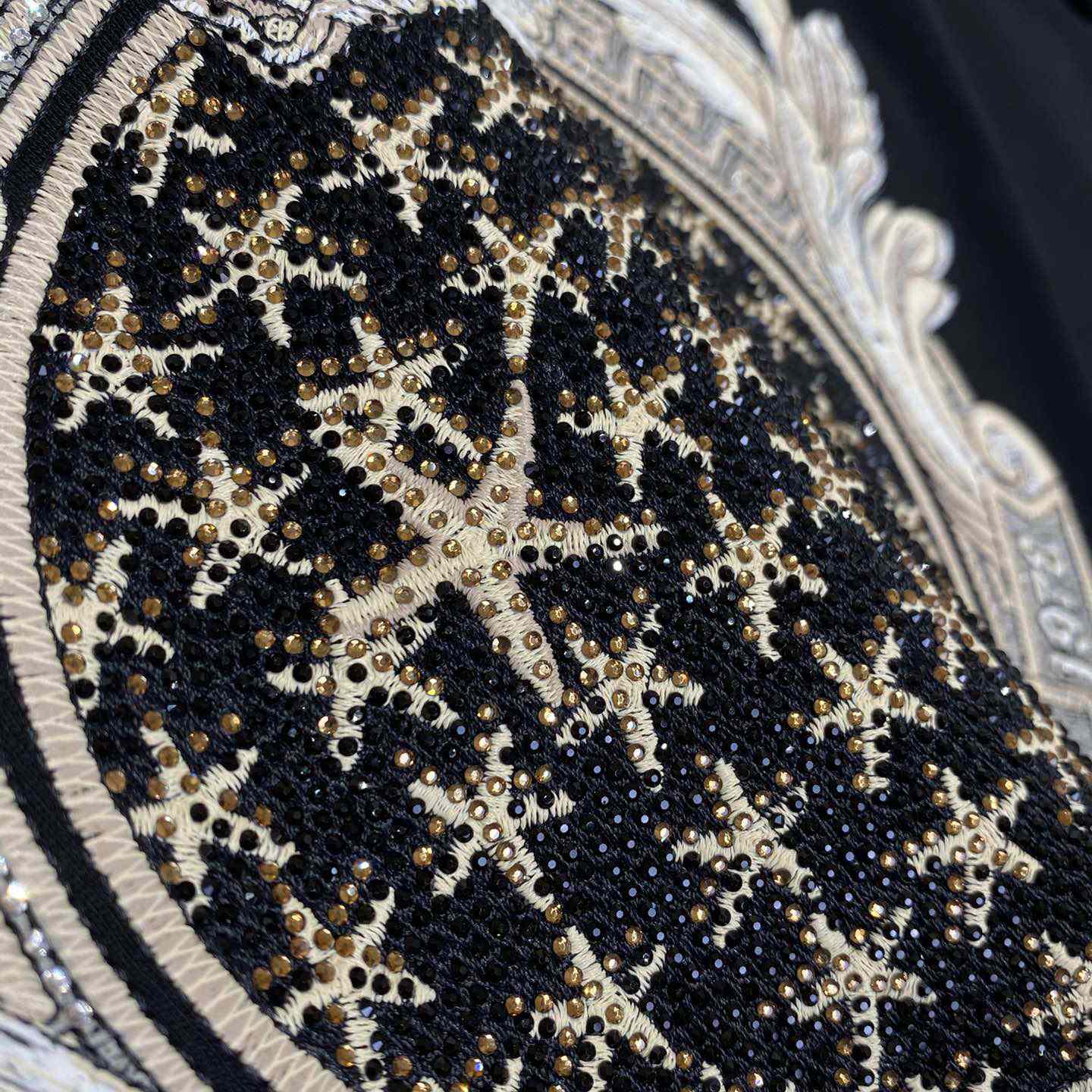 Versace Crystal Starfish Blason T-Shirt Black  - 