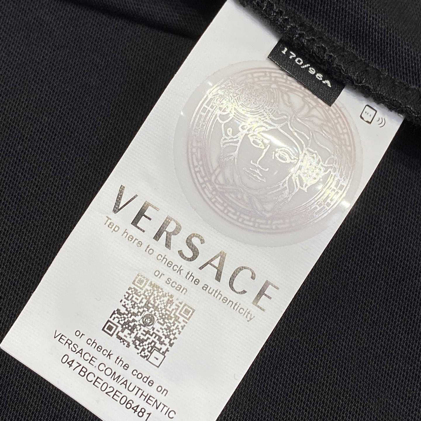Versace Crystal Starfish Blason T-Shirt Black  - 