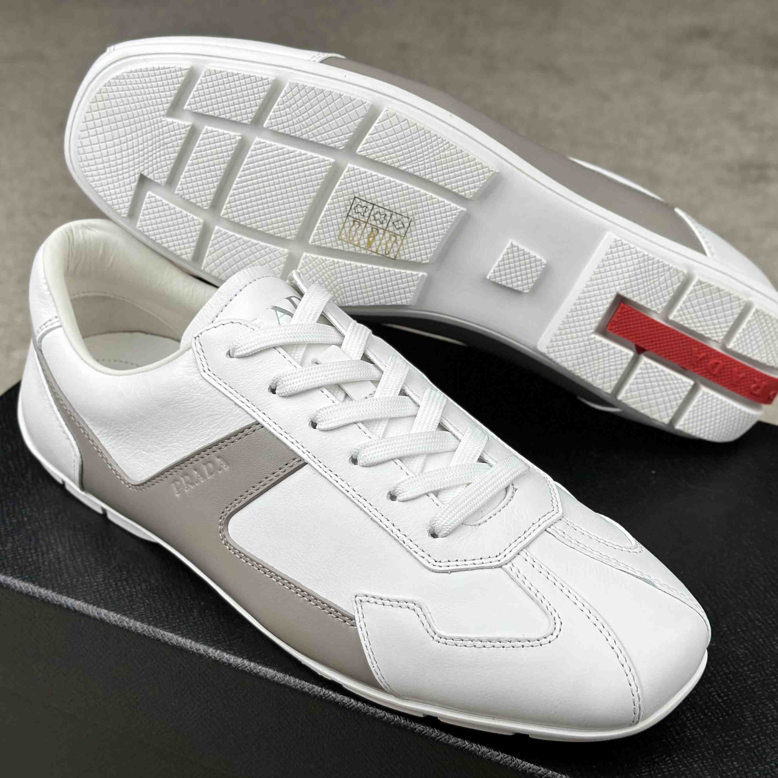 Prada Leather Male Sneaker - DesignerGu