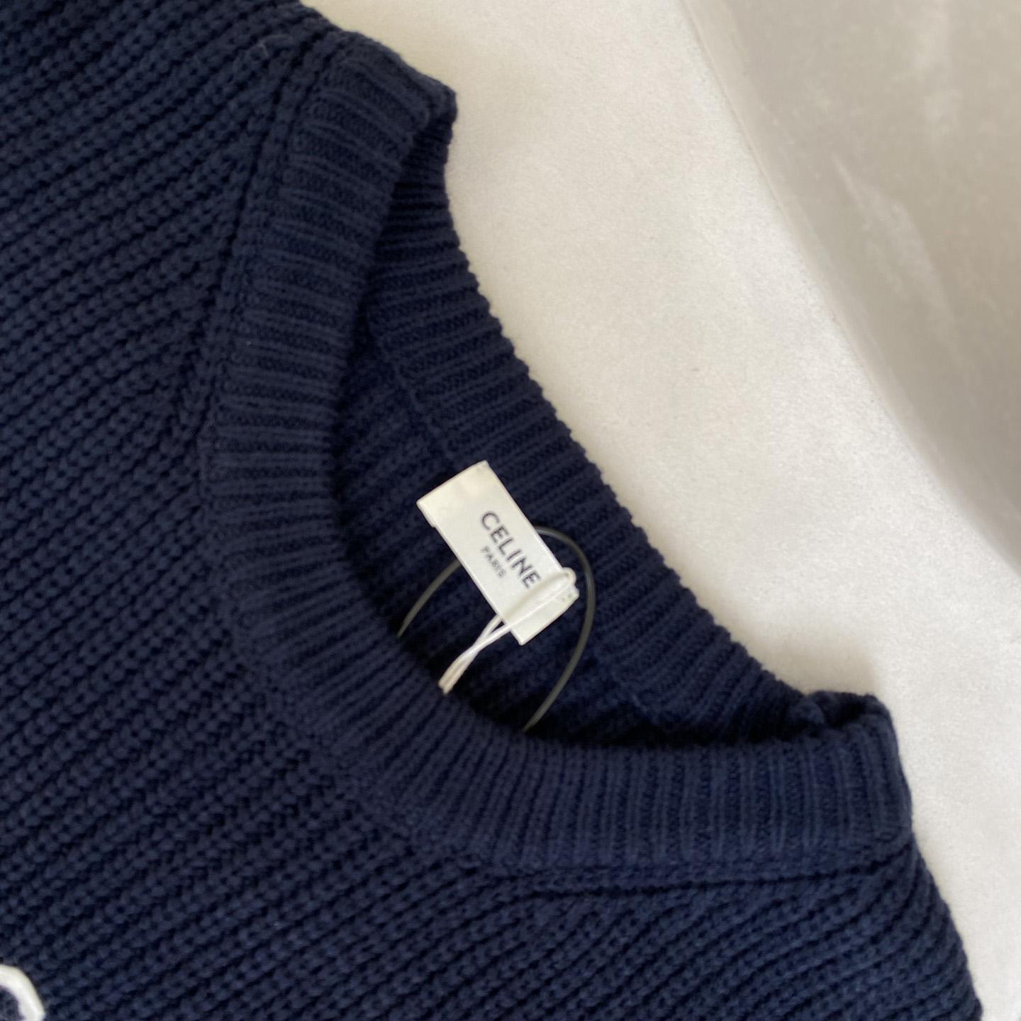 Celine Oversized Sweater In Ribbed Wool - DesignerGu
