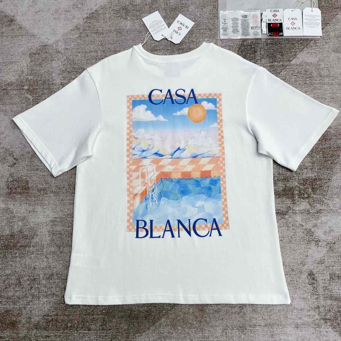 Casablanca Surreal Pool T-shirt   C968 - DesignerGu