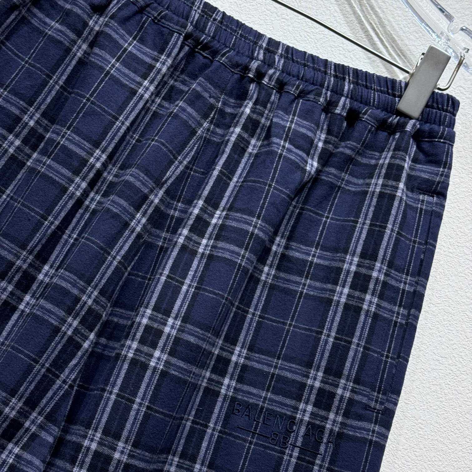 Balenciaga Plaid Casual Pants - DesignerGu