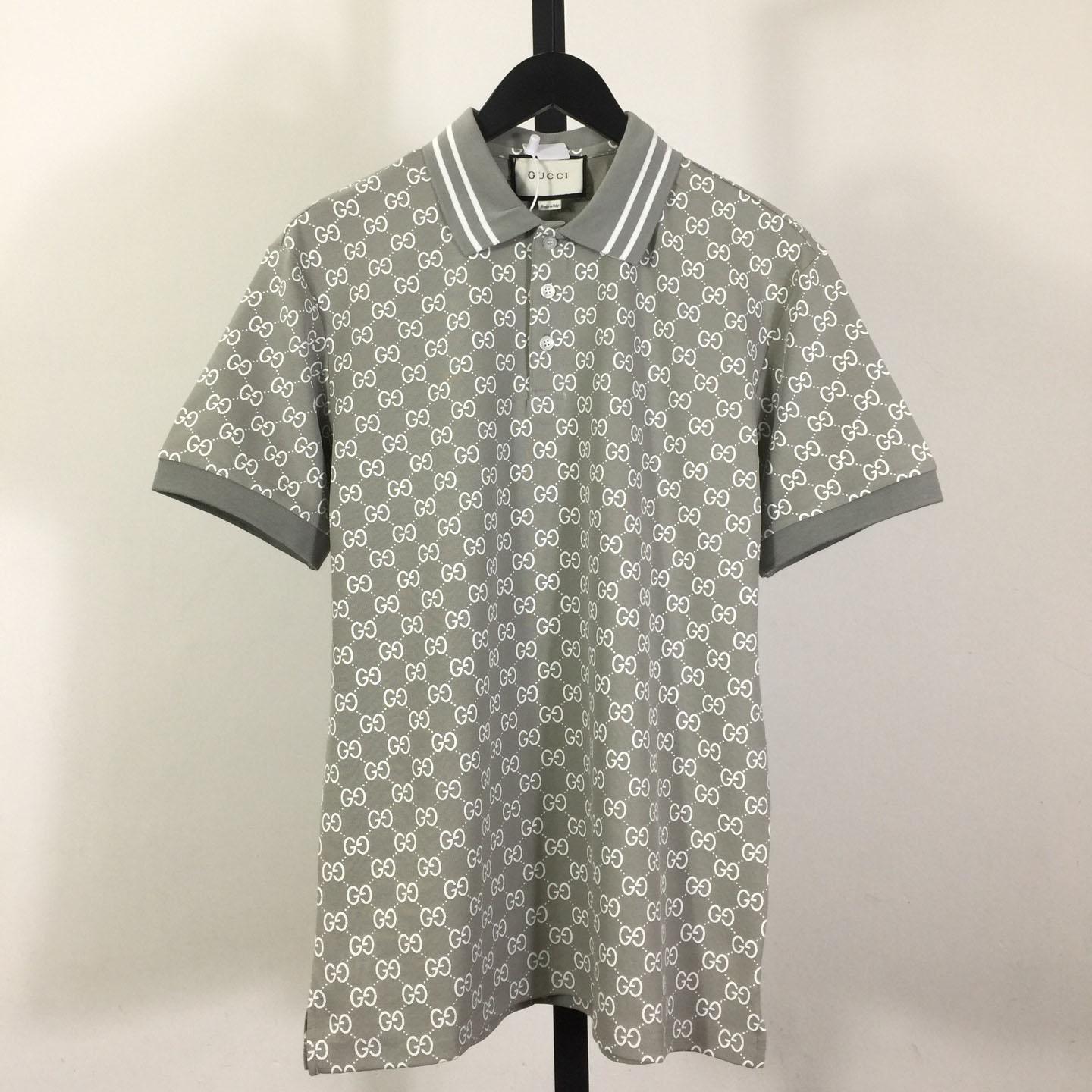 Gucci GG Cotton Lamé Jacquard Polo Shirt - DesignerGu