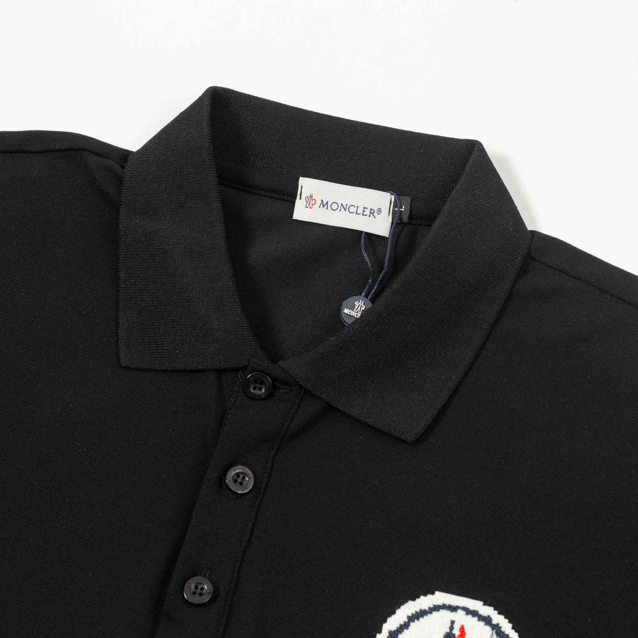 Moncler Logo Cotton Polo Shirts - DesignerGu