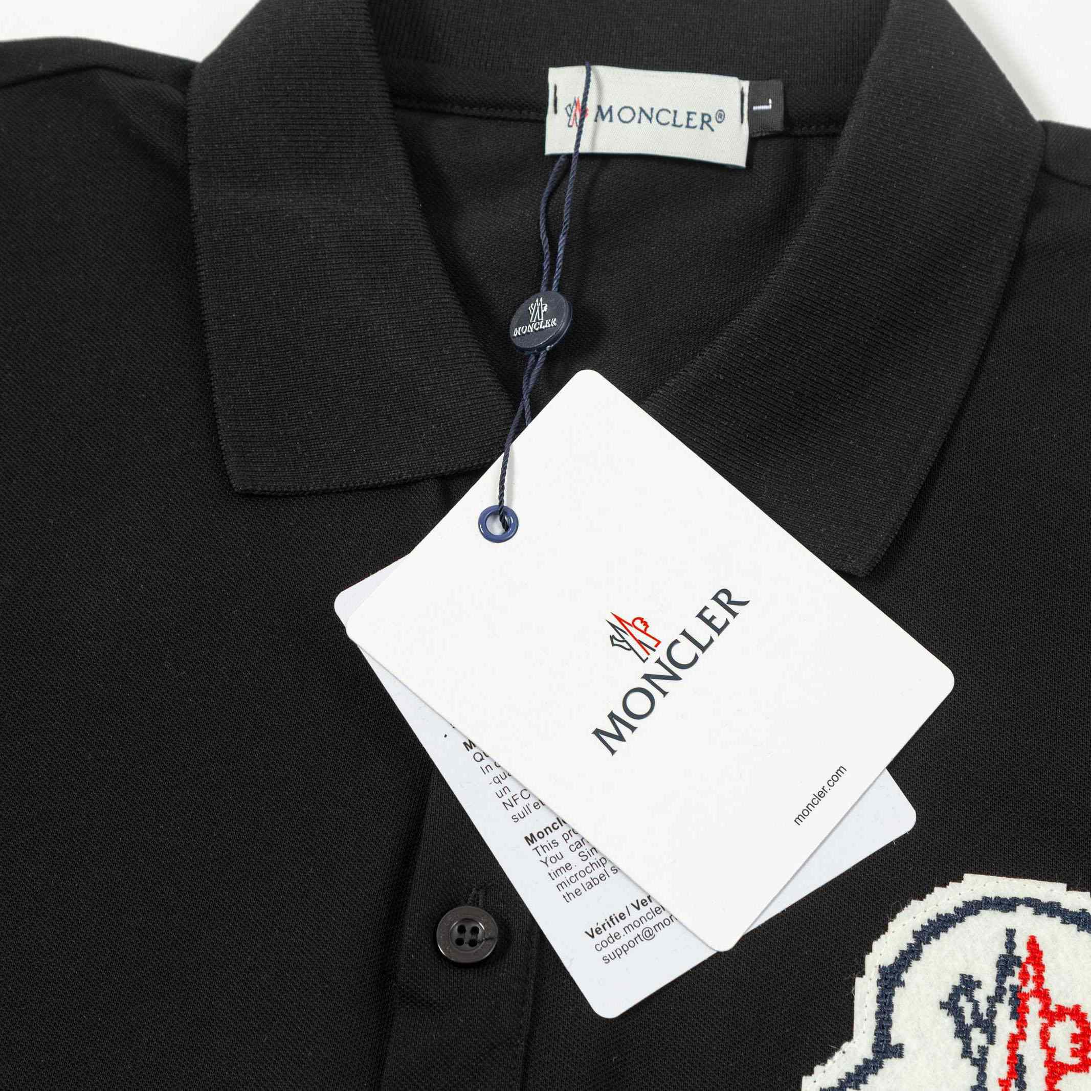 Moncler Logo Cotton Polo Shirts - DesignerGu