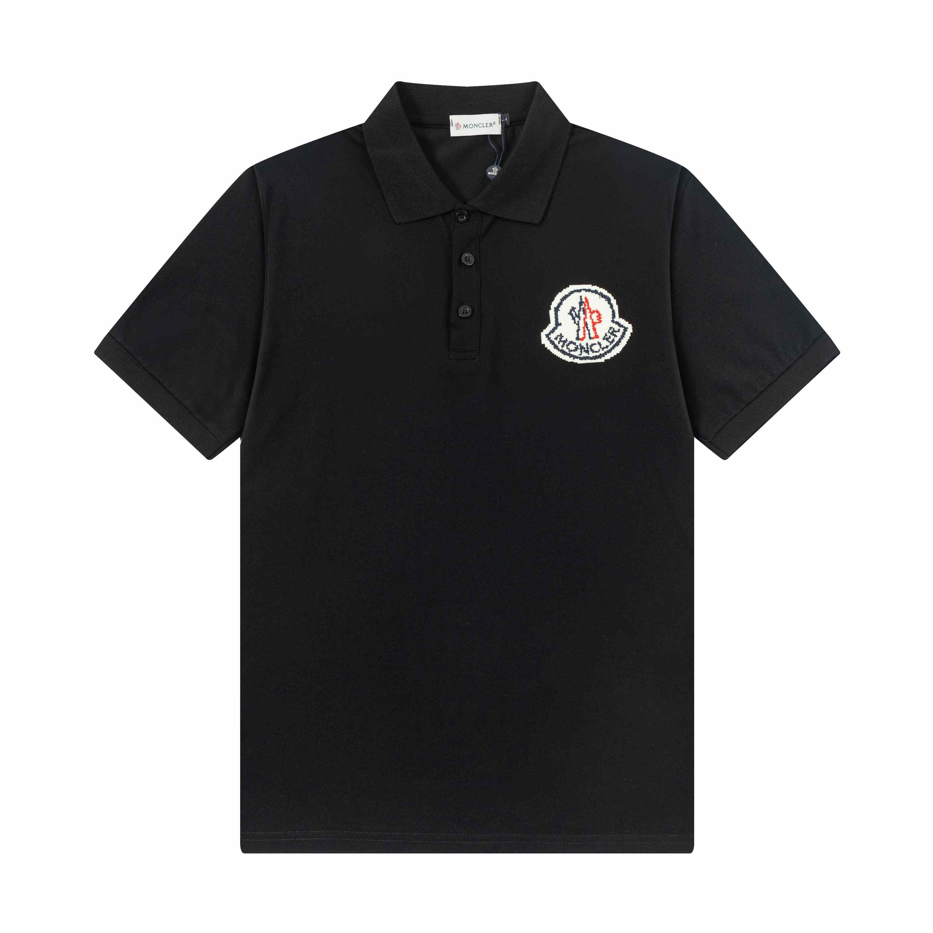 Moncler Logo Cotton Polo Shirts - DesignerGu