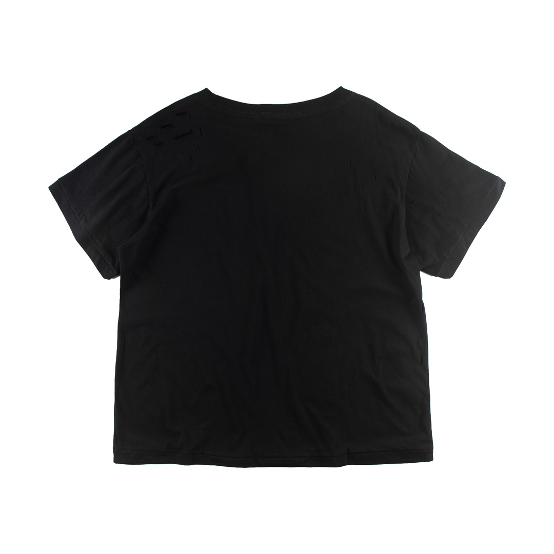 Enfants Riches Déprimés Cropped Distressed Logo-Print Cotton-Jersey - DesignerGu