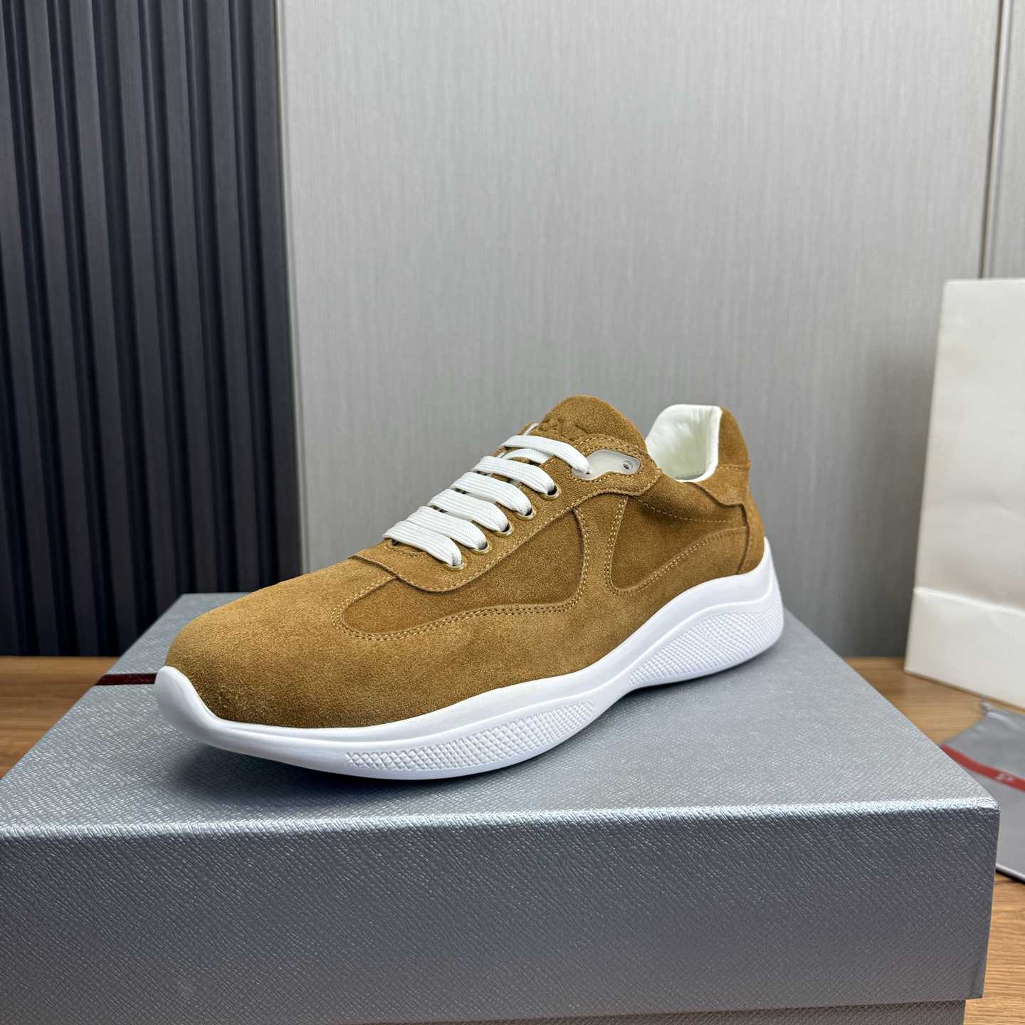 Prada America's Cup Suede Sneakers - DesignerGu