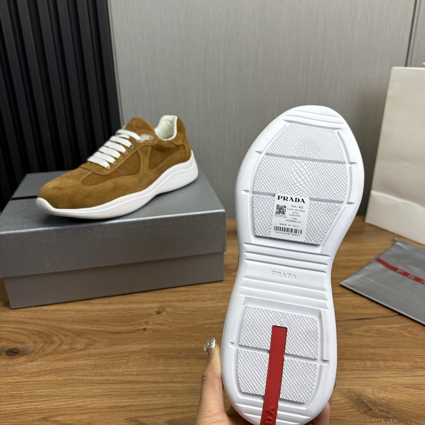 Prada America's Cup Suede Sneakers - DesignerGu