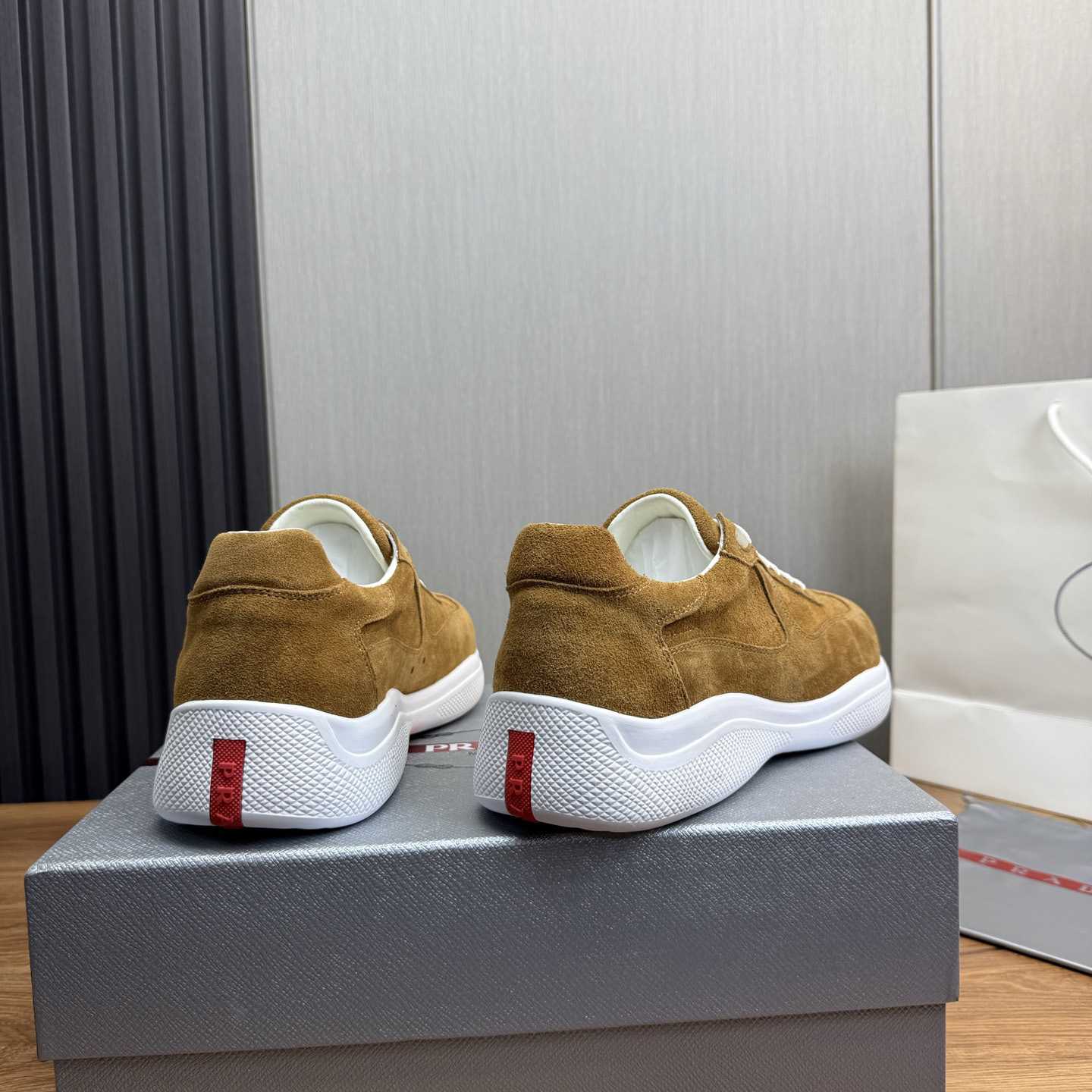 Prada America's Cup Suede Sneakers - DesignerGu