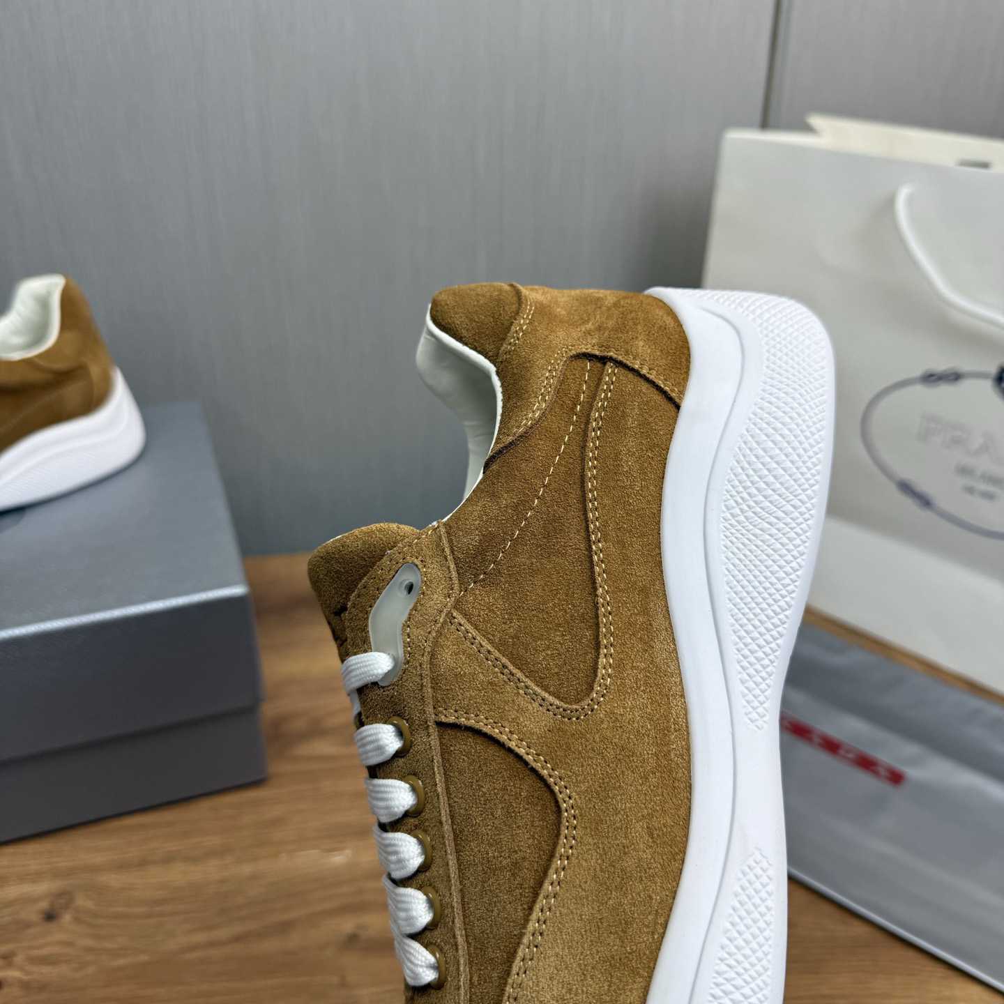 Prada America's Cup Suede Sneakers - DesignerGu