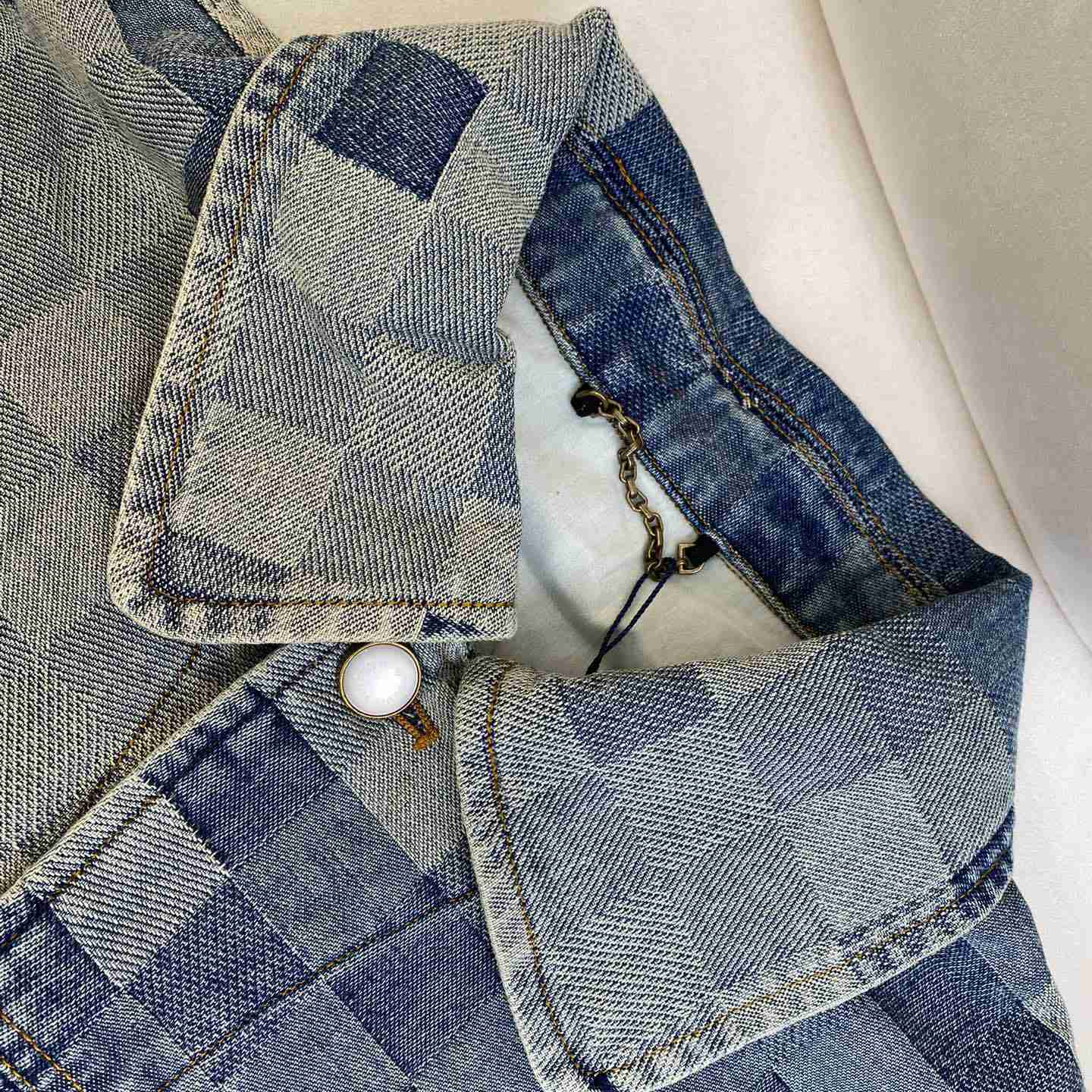 Louis Vuitton Damier Denim Jacket   - DesignerGu