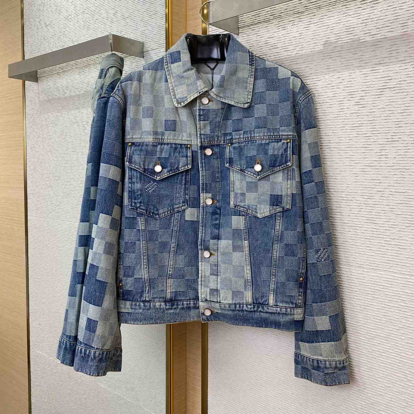 Louis Vuitton Damier Denim Jacket   - DesignerGu