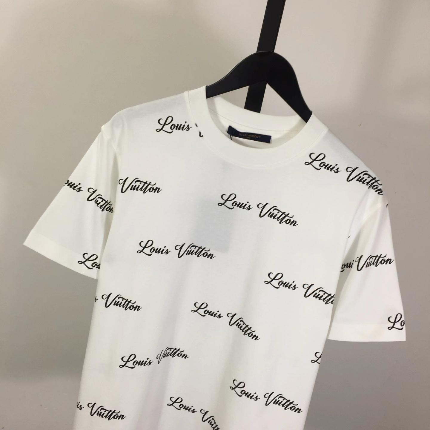 Louis Vuitton Logo Cotton T-Shirt - DesignerGu