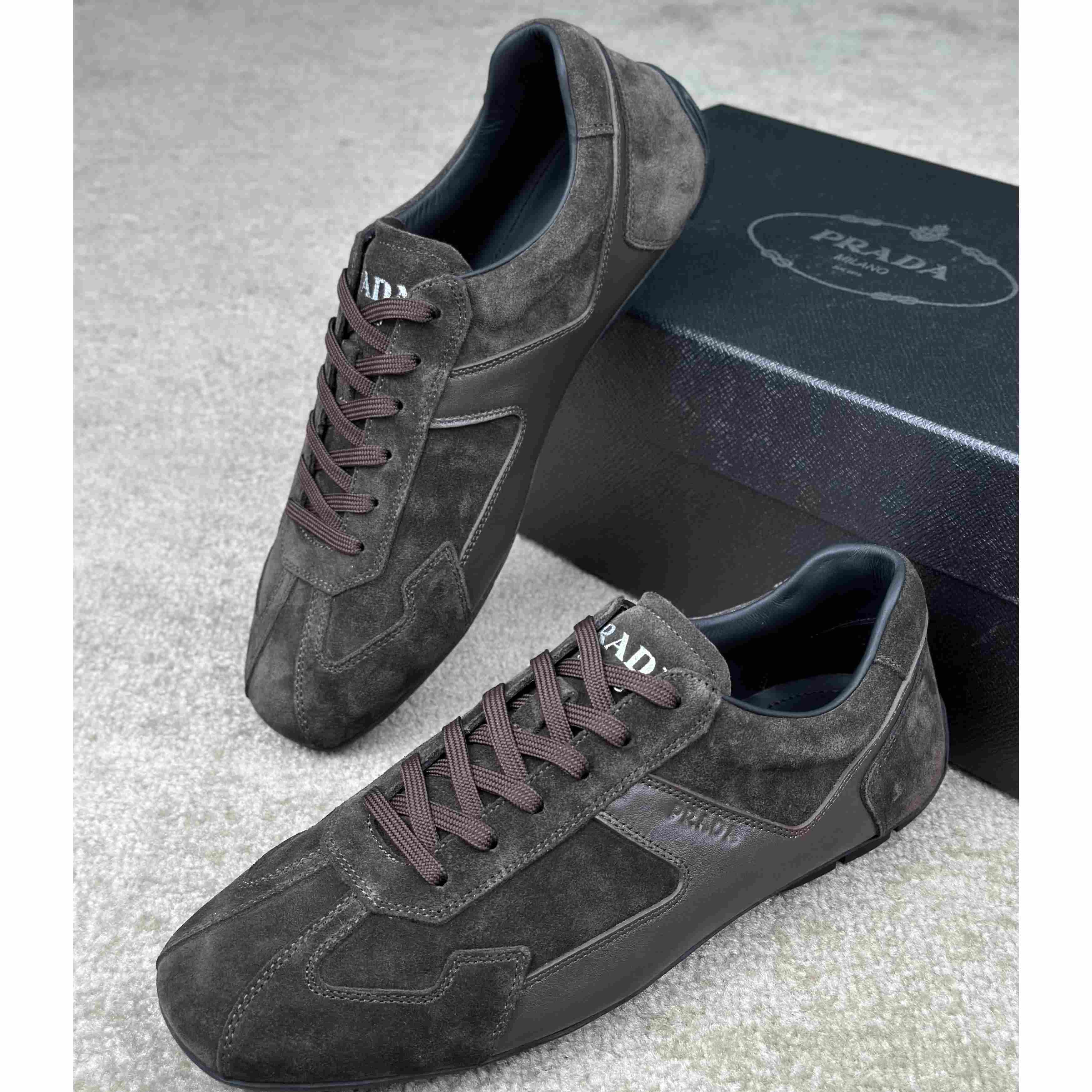Prada Leather Male Sneaker - DesignerGu