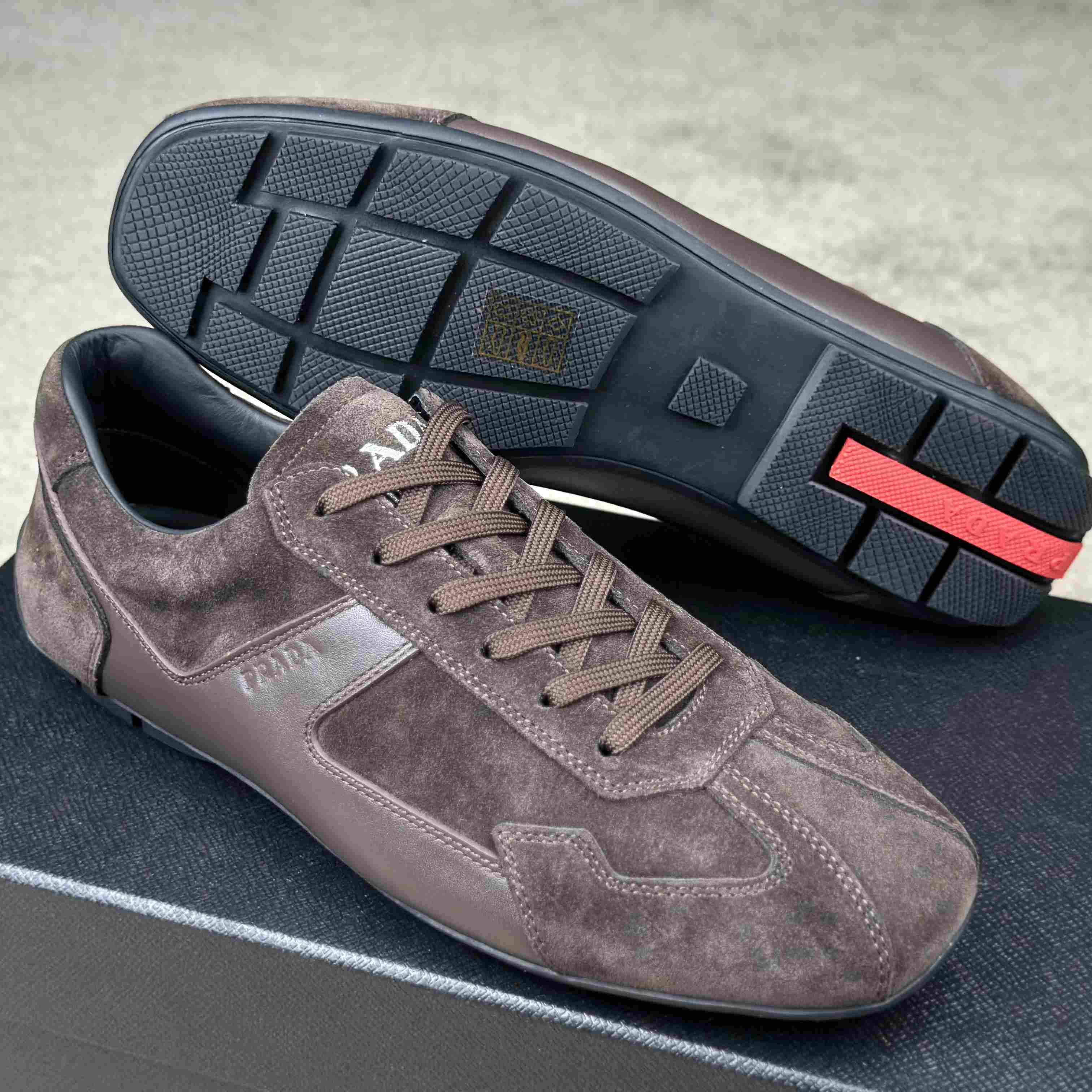 Prada Leather Male Sneaker - DesignerGu