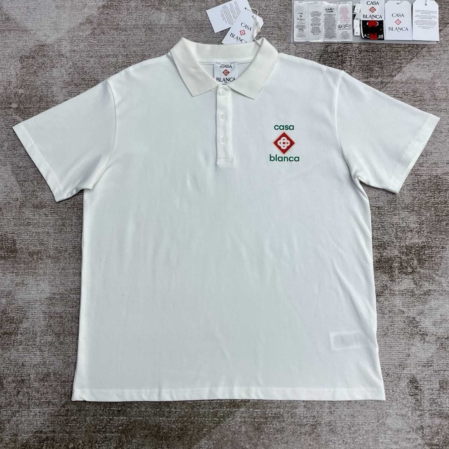 Casablanca Logo Piqué Polo Shirt   c1000 - DesignerGu