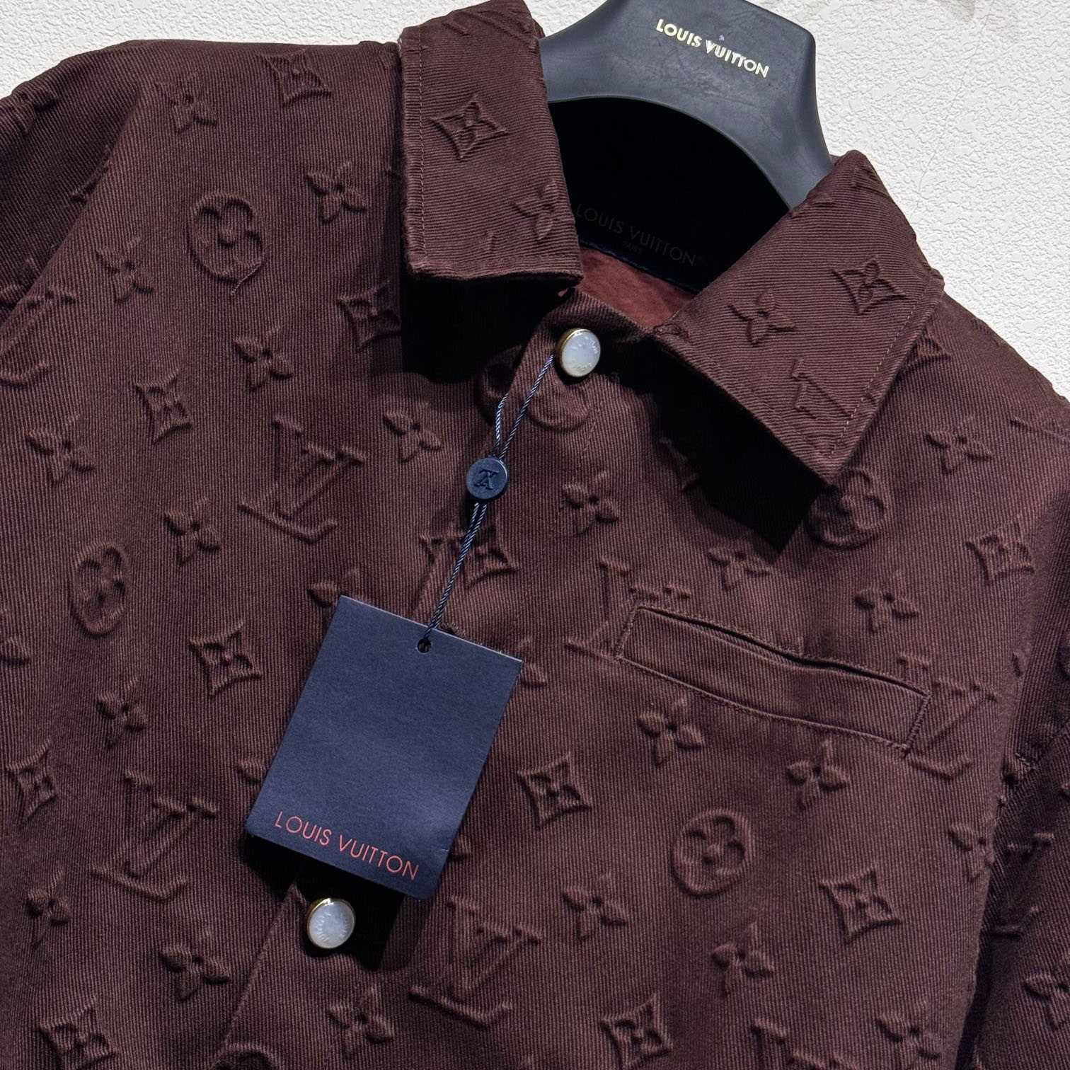 Louis Vuitton Monogram Embossed Overshirt    - DesignerGu